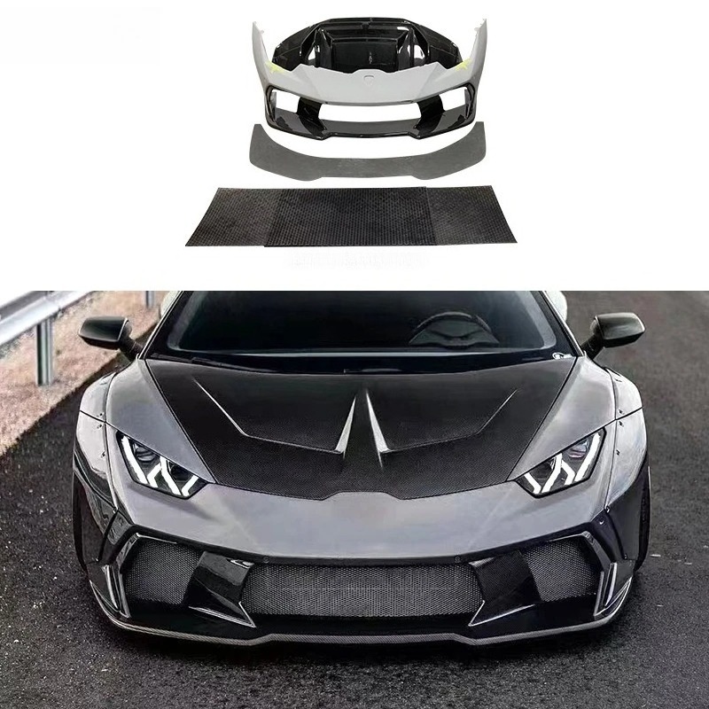 High Quality Fast Delivery Whole Sale Price Dry Carbon Fiber Vors Front Bumper Body Kits for  Huracan LP580 610